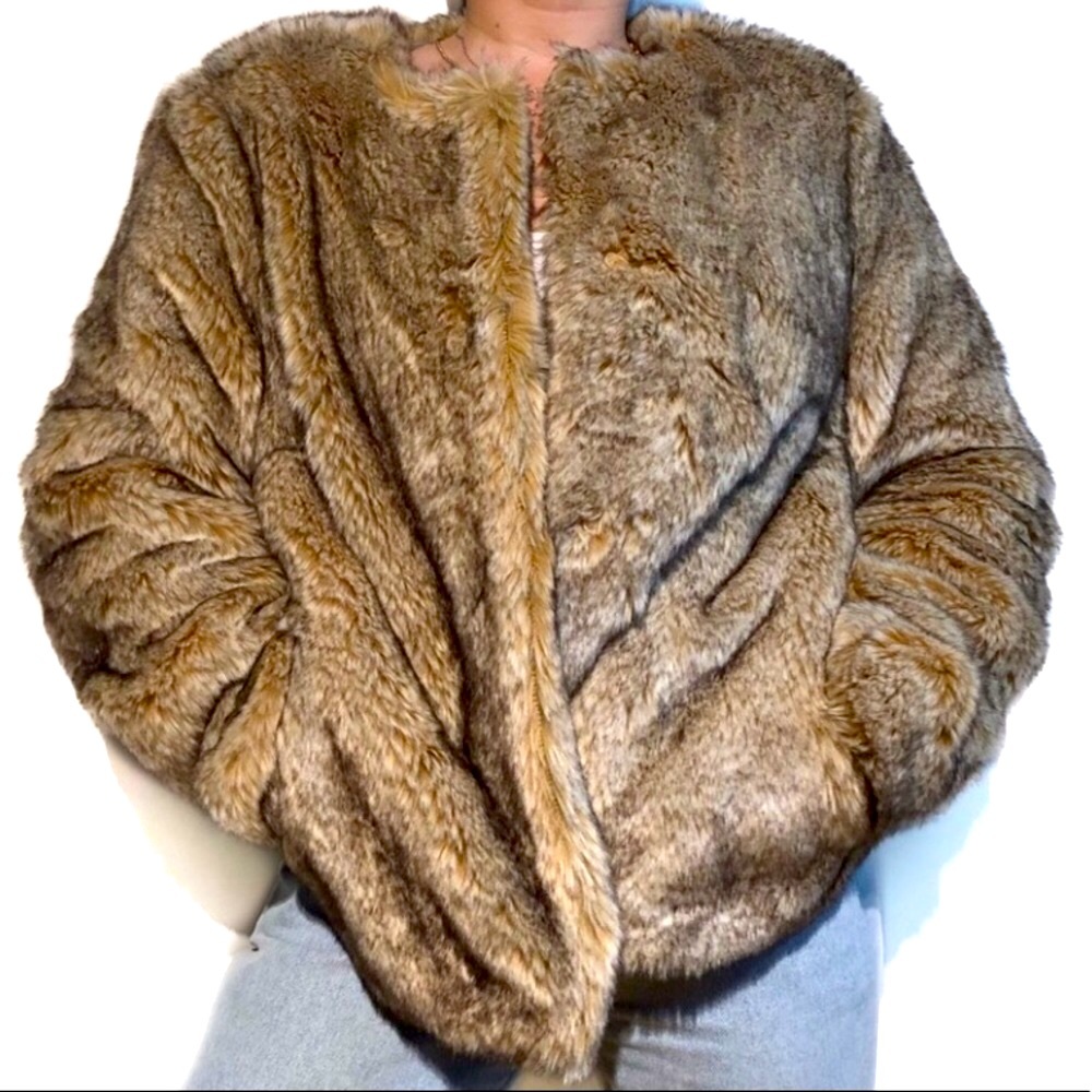 Badgley Mischka Faux Fur Coat